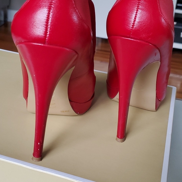 👠 Jessica Simpson 👠 Red Leather shoes - Picture 4 of 7